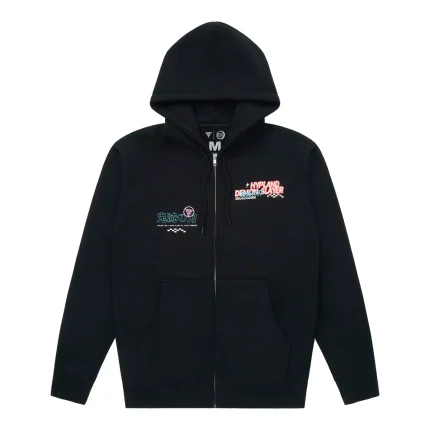 Black Nezuko Demon Slayer Full Zip Hoodie
