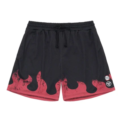 Demon Slayer Rengoku Graphic Mesh Shorts