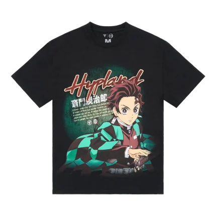 Black Demon Slayer Tanjiro Jumbo Print Shirt
