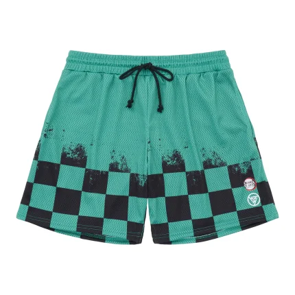 Demon Slayer Tanjiro Graphic Mesh Shorts