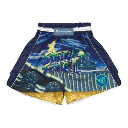 Street Fighter Castle Graphic Muay Thai Shorts